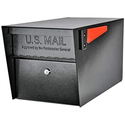 Mail Boss 7506 Mail Manager Curbside Locking Security Mailbox, Black,Large