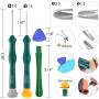 2-Pack Joycon Joystick Replacement, 3D Analog Joystick Thumb Sticks for Nintendo Switch, Joycon & Switch Lite Replacement Part Repair Kit, Include Metal Buckles,Screwdrivers,Thumb Grips Caps,Pry Tools