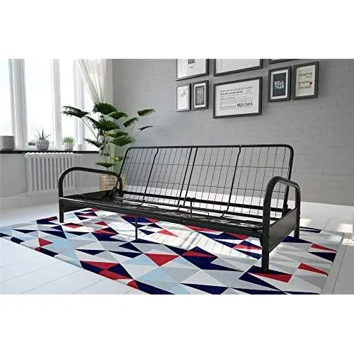 DHP Vermont Metal Futon Frame, Classic Design, Full Sized - Black
