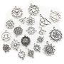 40pcs Jewelry Making Charms Antique Silver The Seed of Life Lotus Flower of Life Metal Charms Pendants DIY for Necklace Bracelet Jewelry Making and Crafting SM144