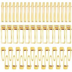 Gukasxi 60 Pieces Gold Alligator Hair Clips Metal Flat Hollow Hair Pins Barrettes for Hair Clip Silicone Molds DIY Resin Hairpin Hairbow Hair Accessories and Art Crafts Projects