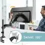 HUANUO Single Monitor Stand - Gas Spring Single Arm Monitor Desk Mount Fit 17 to 32 inch Screens, Height Adjustable VESA Bracket with Clamp, Grommet Mounting Base, Hold up to 19.8lbs HUANUO Single Monitor Stand - Gas Spring Single Arm Monitor Desk Mount Fit 17 to 32 inch Screens, Height Adjustable VESA Bracket with Clamp, Grommet Mounting Base, Hold up to 19.8lbs