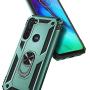 E-Began Case for Motorola Moto G Stylus (2020) with Tempered Glass Screen Protector, Metal Magnetic Ring Holder, Full-Body Protective Military Armor Phone Cover Case -Green