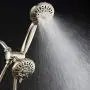 AquaDance Brushed Nickel Premium High Pressure 48-setting 3-Way Combo for The Best of Both Worlds – Enjoy Luxurious 6-setting Rain Shower Head and 6-Setting Hand Held Shower Separately or Together AquaDance Brushed Nickel Premium High Pressure 48-setting 3-Way Combo for The Best of Both Worlds – Enjoy Luxurious 6-setting Rain Shower Head and 6-Setting Hand Held Shower Separately or Together