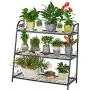 FaithLand 3-Tier Indoor/Outdoor Metal Plant Stand, Flower Pots Holder, Plant Display Rack, Stand Shelf, Shoe Organizer, Utility Storage Organizer Rack FaithLand 3-Tier Indoor/Outdoor Metal Plant Stand, Flower Pots Holder, Plant Display Rack, Stand Shelf, Shoe Organizer, Utility Storage Organizer Rack