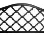 Sunnydaze Outdoor Patio Bench - 2-Person Outside Garden Park Bench Furniture - Durable Cast Iron Metal - Black Lattice Decorative Design - Outdoor Seating for Yard, Porch, Deck, Entryway or Backyard