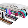 Reusable Straws with Case by Sparkling Spot - Easy to Clean, 316 Stainless Steel - Eco Friendly Set includes 3x Metal Case, 6x 8.5'' Straw with Silicone Tip (smoothie, cocktail), 3x Brush, 1x Pouch