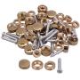 20pcs Fitting Parts Metal Gold Screw Cap Mirror Nails Decoration Lid (10mm)