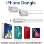 iPhone Adapter & Splitter, [Apple MFi Certified] 2 in 1 Dual Lightning Headphone Jack AUX Audio and Charge Adaptor Dongle Cable Compatible for iPhone 11 pro/Xs Max/XR/X/8/7 Support All iOS System
