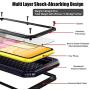 Beasyjoy iPhone 11 Case Waterproof Metal Case Heavy Duty Built-in Screen Full Body Protective Shockproof Dustproof Military Grade Rugged Defender Case Outdoor Case (Black)