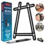 AngleBuddy Metal Template Tool w/Angle Measurement Goniometer | Includes 6-in-1 Multi Tool Pen, Bubble Level, and Carrying Case AngleBuddy Metal Template Tool w/Angle Measurement Goniometer | Includes 6-in-1 Multi Tool Pen, Bubble Level, and Carrying Case