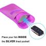 Faraday Bag for Key Fob, Wisdompro RFID Key Fob Protector RF Car Signal Blocking, Anti-Theft Pouch, Anti-Hacking Case Blocker - Purple