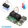 UCTRONICS for Raspberry Pi 4 Dual Fan, Pi 4 Cooling Fan with Heatsink, Dual Fan Kit for Raspberry Pi 4 Model B
