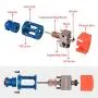Phaetus Dragon Hotend 3D Printer Accessories Dragon All Metal Hotend Standard High Flow Rate Extruder Compatible with Prusa I3 MK3 Titan Extruder BMG Extruder（High Flow in Blue)）