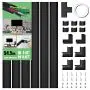 Upgraded Cable Concealer, PVC Cord Cover, 94.5in Paintable Cord Hider to Hide Wires for TV and Computers in Home Office 6X L15.75in W1.18in H0.6in, CC02 Black Upgraded Cable Concealer, PVC Cord Cover, 94.5in Paintable Cord Hider to Hide Wires for TV and Computers in Home Office 6X L15.75in W1.18in H0.6in, CC02 Black