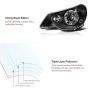 VIPMOTOZ For 2007-2010 Chrysler Sebring Headlights - Matte Black Housing, Driver and Passenger Side