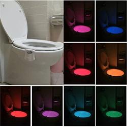 Toilet Night Light 2Pack by Ailun Motion Activated LED Light 8 Colors Changing Toilet Bowl Nightlight for Bathroom Battery Not Included Perfect Decorating Combination Along with Water Faucet Light