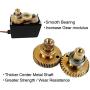 HUANRUOBAIHUO 3 Pcs DIY Upgrade Metal Arm Driving Servo Parts for HUINA 1550 RC Crawler Car 15CH 2.4G 1:14 RC Metal Excavator Metal Arm Part Quadcopters Accessories (Color : Without servo)