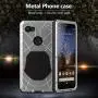 Feitenn Google Pixel 3A Case, Pixel 3A Case Heavy Duty, Gorilla Glass Armor Aluminum Alloy Metal Cover Rubber Bumper Military Shockproof Hard Defender Men Gift for Google Pixel 3A - Silver