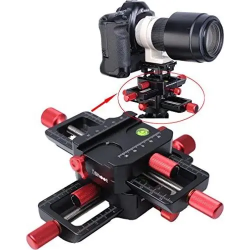iShoot Universal All Metal 150mm 4-Way Macro Focusing Rail Slider Close-up Shooting Head Camera Support Bracket Holder with Arca-Swiss Fit Clamp and Quick Release Plate in Bottom for Tripod Ballhead iShoot Universal All Metal 150mm 4-Way Macro Focusing Rail Slider Close-up Shooting Head Camera Support Bracket Holder with Arca-Swiss Fit Clamp and Quick Release Plate in Bottom for Tripod Ballhead