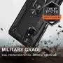 UNKNOK Galaxy A51 5G Case, [Not Fit A51 4G], [Military Grade ] 15ft Drop Tested Shockproof Protective, Metal Rotating Ring Kickstand Magnetic Support Cover for Samsung Galaxy A51 5G Phone (Black)