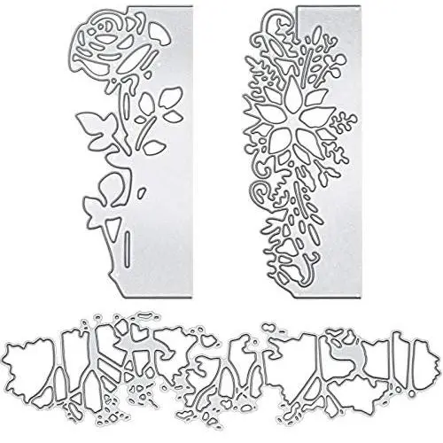4 Pieces Cutting Dies Metal Craft Die Cuts Stencil Rose Metal Cutting Dies for DIY Scrapbooking Card Making 4 Pieces Cutting Dies Metal Craft Die Cuts Stencil Rose Metal Cutting Dies for DIY Scrapbooking Card Making
