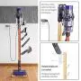 XIGOO Storage-Stand-Docking-Station-Holder Compatible with Dyson V11 V10 V8 V7 Cordless Vacuum Cleaners & Accessories, Stable Metal Organizer Rack, Brushed Gold