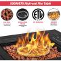 32'' Propane Gas Fire Pit Table 50,000 BTU with Glass Wind Guard, 2021 Upgrade, Auto-Ignition ETL Certification Outdoor Companion