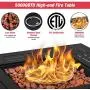 32'' Propane Gas Fire Pit Table 50,000 BTU with Glass Wind Guard, 2021 Upgrade, Auto-Ignition ETL Certification Outdoor Companion 32'' Propane Gas Fire Pit Table 50,000 BTU with Glass Wind Guard, 2021 Upgrade, Auto-Ignition ETL Certification Outdoor Companion