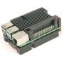 DSLRKIT Armor Aluminum Quiet Turbo Blower Fan Cooler Heatsink Case (2pin Dupont Cooling Fan Interface) for Raspberry Pi 4B