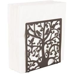 Coffee Metal Tree & Bird Design Tabletop Napkin Holder/Freestanding Tissue Dispenser