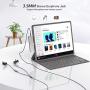 USB C HUB for iPad Pro 12.9'' 2020,iPad Air4,Adapter for iPad Pro 11'',7 in 1 iPad Pro Hub with 4K HDMI,3.5mm Headphone Jack,USB3.0,USB C PD Charging&Data,USB C Earphone Jack,SD/Micro SD