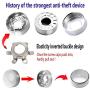 Aootf License Plate Anti Theft Screws - Rust Resistant License Plate Bolt Fasteners |Corrosion Resistant Zinc Metal Safety Screw Caps|Security Screws for Protection Plates on Cars Trucks -Set of 8