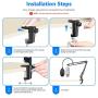 Neewer Heavy-duty Metal Table Mounting Clamp for Microphone Suspension Boom Scissor Arm Stand Holder with an Adjustable Positioning Screw, Fits up to 1.77Inches/ 4.5Centimeter Desktop Thickness-Black