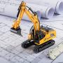 Top Race Metal Diecast Construction Toys Set of 3, Loader, Excavator, Dump Truck Pack of 3 Metal Realistic Construction Trucks Models 1:60 Scale
