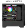 upHere 120mm Case Fan PWM 4-Pin High Airflow Rainbow LED for Computer Cases Cooling,3-Pack,NK12CF4-3
