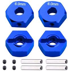 Hobbypark 14mm Aluminum Wheel Hex Parts for Arrma 1/10 Granite 4X4, Big Rock, Senton, Replacement of AR310871 (Navy Blue)