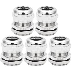 uxcell Cable Gland PG16 Metal Waterproof Cable Glands Joints Adjustable Connector for 10-14mm Dia Cable, Pack of 5