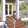 Metty Metal Outdoor Stair Railing, Handrails for Outdoor Steps 5 Step Handrail Fits 1 to 5 Steps Transitional Handrail with Stair Railing Kit(White) Metty Metal Outdoor Stair Railing, Handrails for Outdoor Steps 5 Step Handrail Fits 1 to 5 Steps Transitional Handrail with Stair Railing Kit(White)