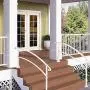 Metty Metal Outdoor Stair Railing, Handrails for Outdoor Steps 5 Step Handrail Fits 1 to 5 Steps Transitional Handrail with Stair Railing Kit(White)