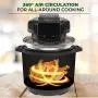 Air Fryer Lid for Instant Pot 6 Qt or 8 Qt Pressure Cooker - Crunch Lid - for Air Fryer Cooking - Extra Accessories are included - Fits for Electric Pressure Cooker and Metal Pot, 1000W, 120V