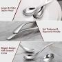 HIWARE Thick Heavy-Weight Soup Spoons, Stainless Steel Soup Spoons, Table Spoons, Set of 4