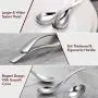 HIWARE Thick Heavy-Weight Soup Spoons, Stainless Steel Soup Spoons, Table Spoons, Set of 4