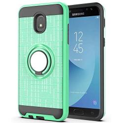 Galaxy J3 2018/J3 Eclipse 2/J3 Orbit/J3 Achieve/Express Prime 3/J3 Prime 2/Amp Prime 3 Case HD Phone Screen Protector,Ymhxcy 360 Stand & Dual Layer Back Cover for Galaxy J3 Emerge 2018-ZH Mint