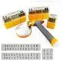 OWDEN Metal Stamps for Jewelry Making, Art Font Uppercase Letter Punch Set and Art Font Lowercase Letter Punch wtih 1 Set Number Punch Set Size:1/8'',3mm Stamps Hammer and Steel Bench Block