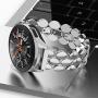 TOTOUTHS Compatible with Samsung Galaxy 42mm/Galaxy Watch 3 41mm Bands Women Bracelet Replacement for Galaxy Active 2 40mm 44mm/Gear S2 Classic/Gear Sport Metal Strap Wristband 20mm Pins (Silver)