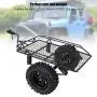VGEBY RC Trailer, RC Car Metal Simulation Trailer Trailing Car Fit for 1/10 TRX4 D90 SCX10 CC01 Crawler Car DIY Parts (Black)