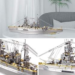 Piececool 3D Puzzle Metal Model Kits-Nagato Class Battleship DIY 3D Metal Jigsaw Puzzle for Adults, Great Gift Idea