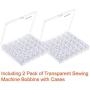 PAXCOO 72 Pcs Sewing Machine Bobbins with Case for Brother Singer Janome