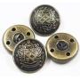 12 Piece Metal Blazer Button Set - for Blazer, Suits, Sport Coat, Uniform, Jacket 25mm(Bronze)